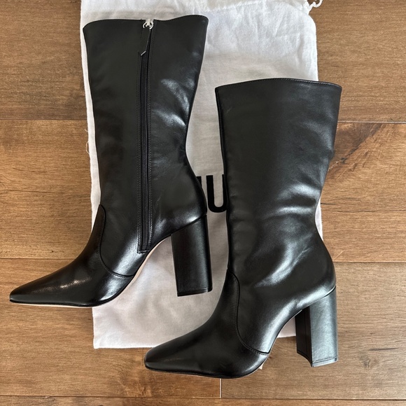 Schutz Camille Bootie Heeled Calf Boot Anthropologie Black Women's Size 8 NEW - Picture 8 of 10